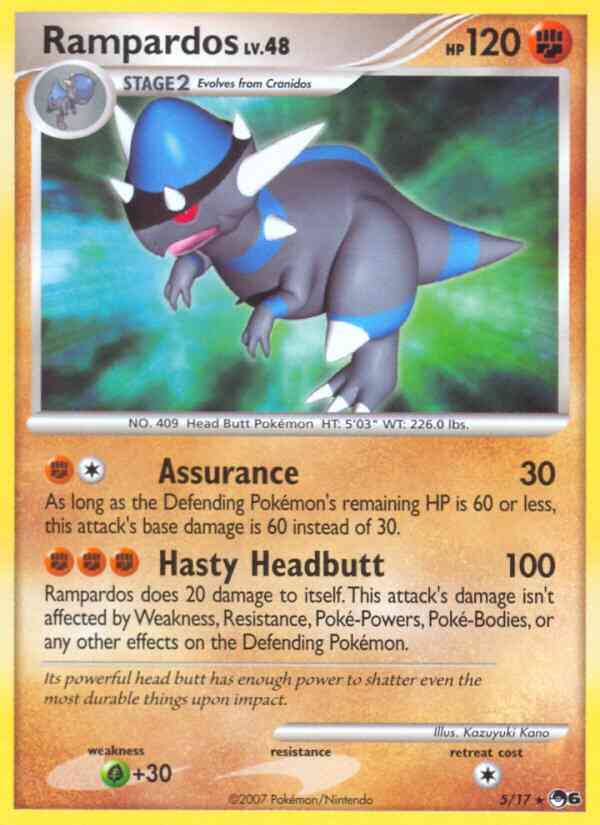 Rampardos - 5/17 - Rare [pop6-5] [Non-Holo]