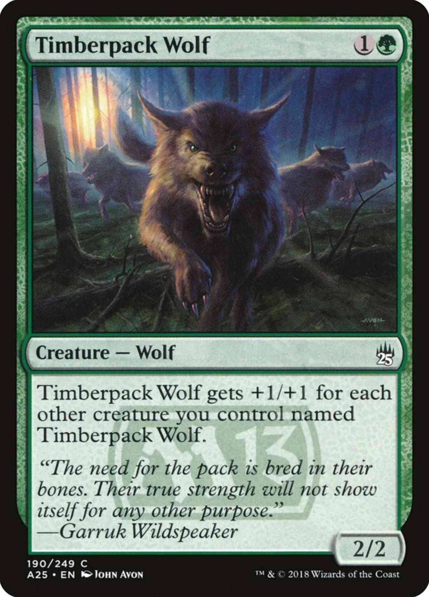 Timberpack Wolf [190] [Masters 25] [Non-Foil]