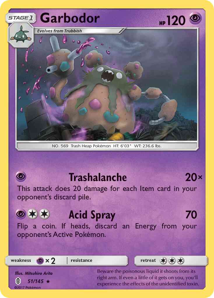 Garbodor - 51/145 - Rare [sm2-51] [Reverse Holo]