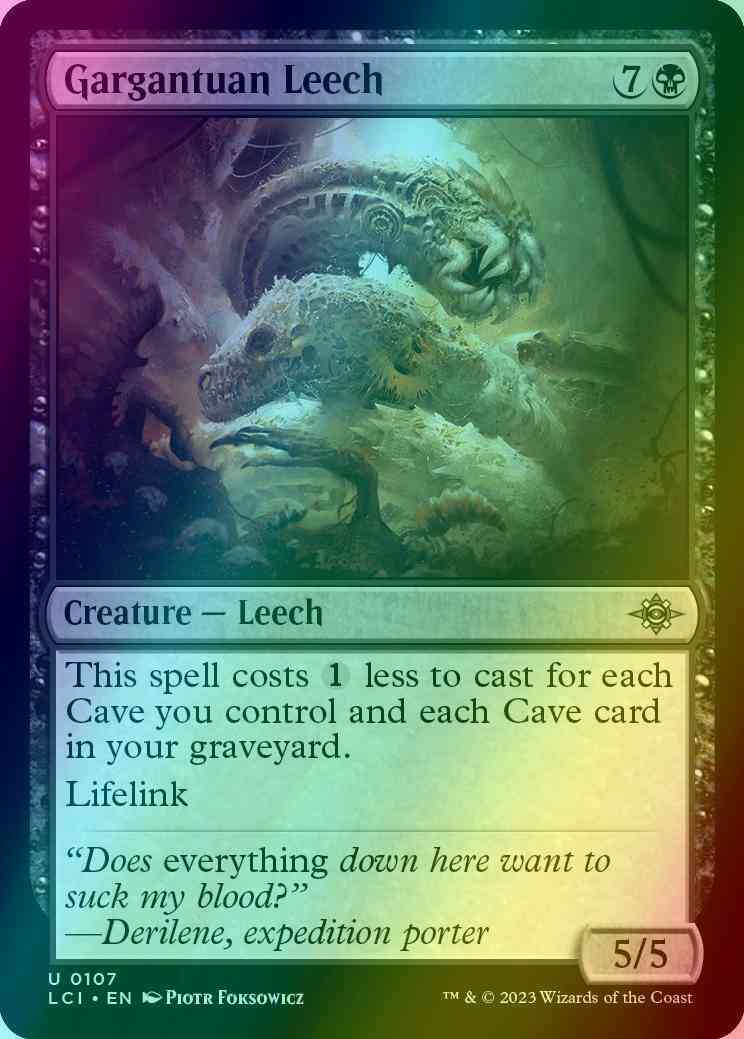 Gargantuan Leech [107] [The Lost Caverns of Ixalan] [Foil]