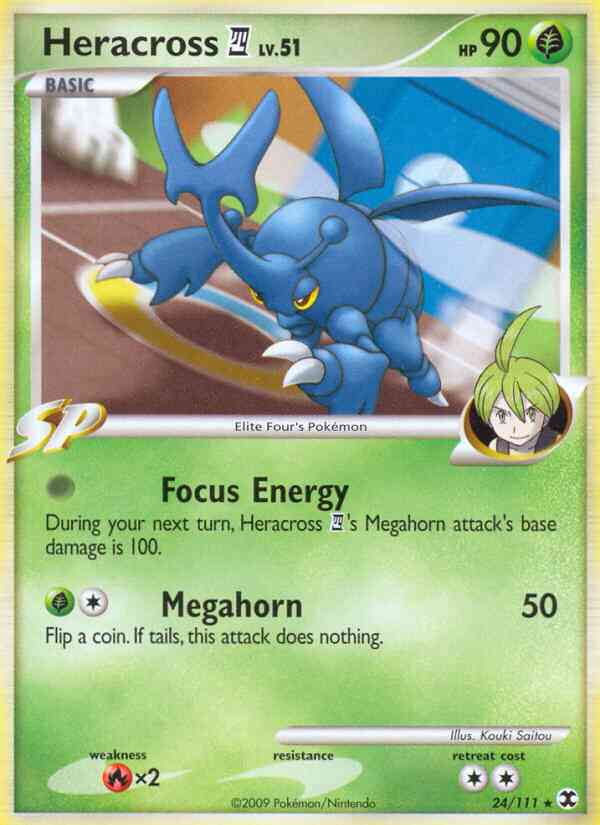 Heracross 4 - 24/111 - Rare [pl2-24] [Reverse Holo]