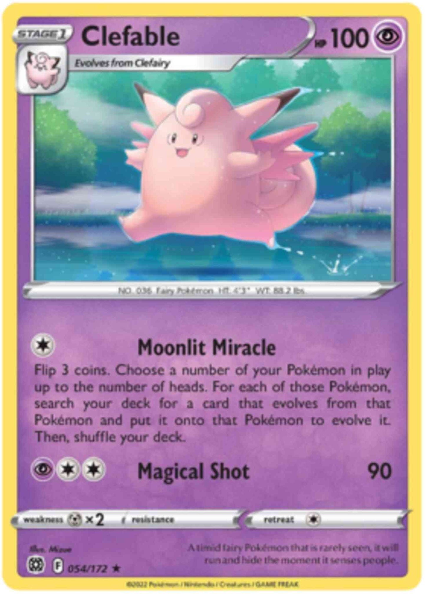 Clefable - 054/172 - Rare [swsh9-054] [Non-Holo]