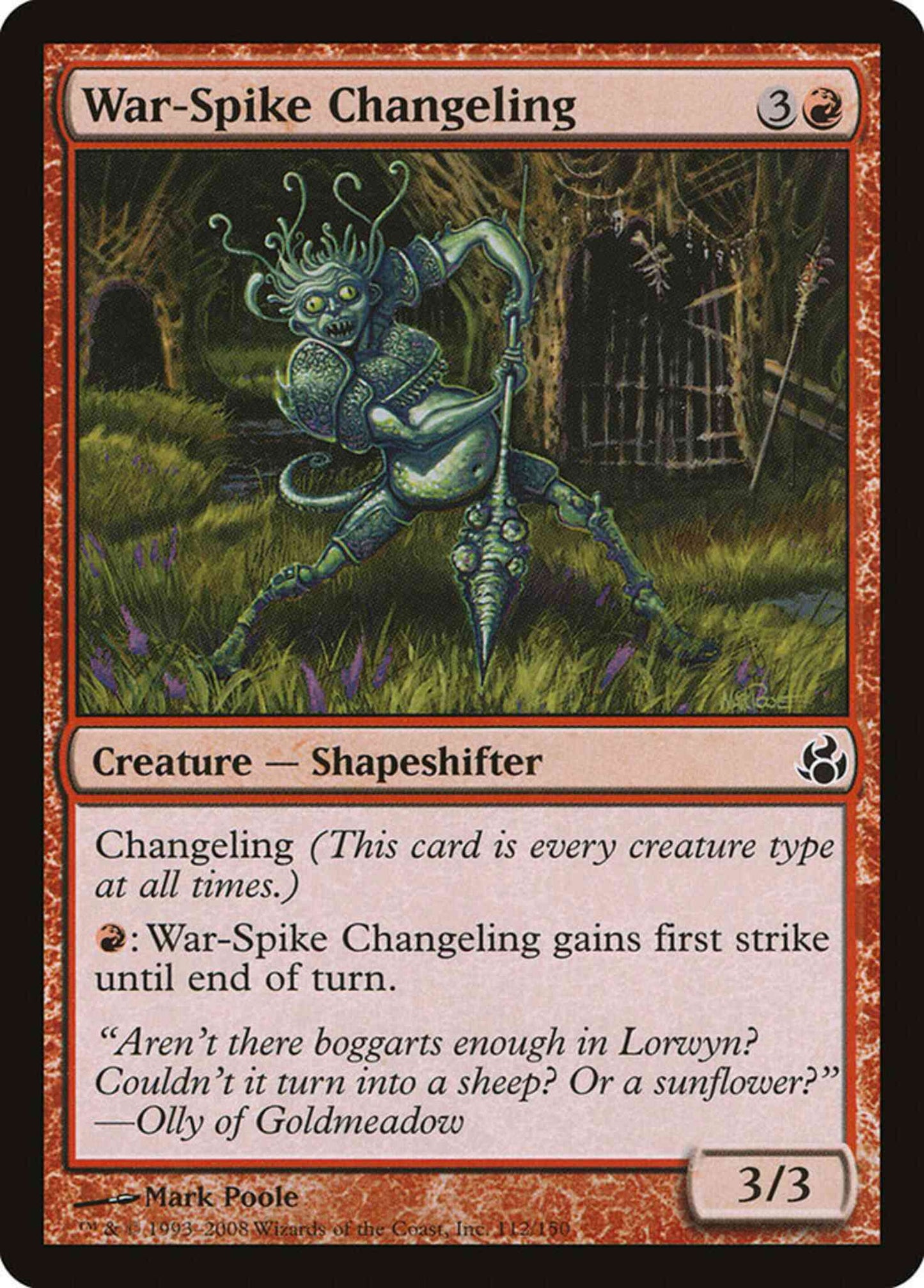 War-Spike Changeling [112] [Morningtide] [Non-Foil]