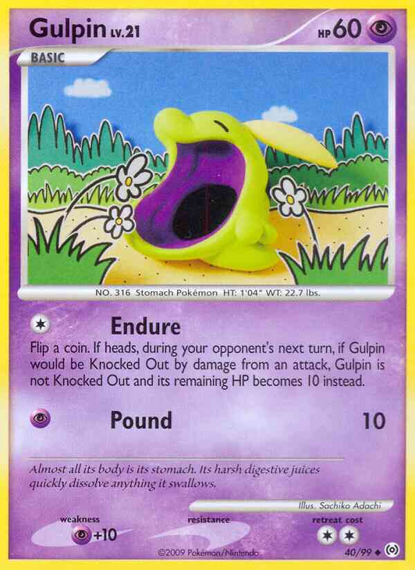 Gulpin - 40/99 - Uncommon [pl4-40] [Reverse Holo]