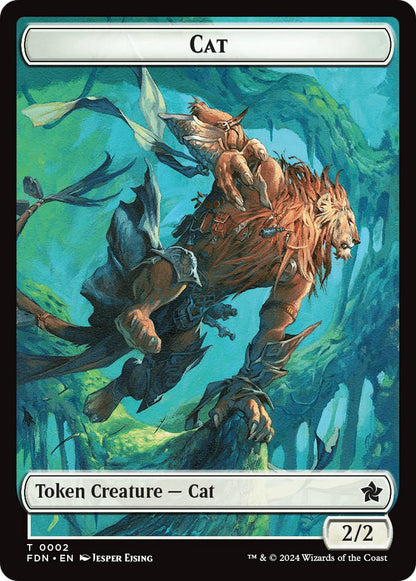 Cat Token (01) // Cat Token (02) [Foundations: Tokens] [Non-Foil]