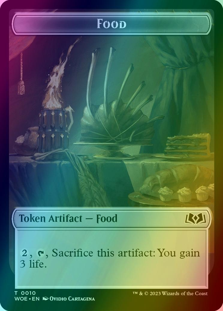 Bird Token (01) // Food Token (10) [Wilds of Eldraine: Tokens] [Foil]