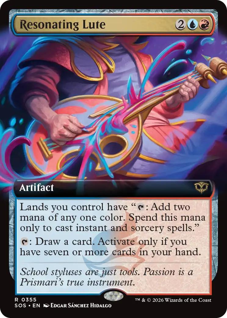 Resonating Lute [355] [Extended Art] [Secrets of Strixhaven] [Non-Foil]