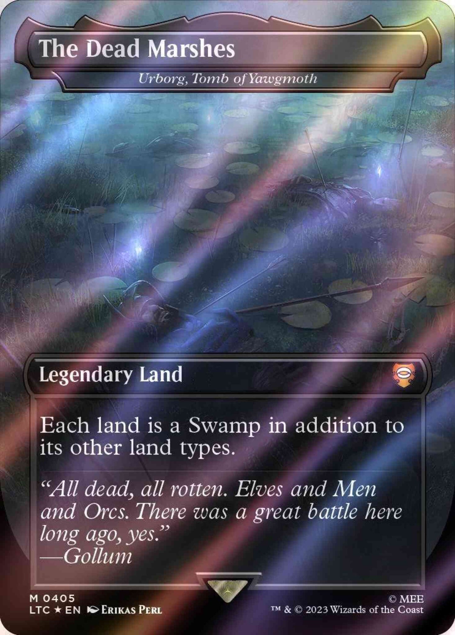 The Dead Marshes - Urborg, Tomb of Yawgmoth [405] [Borderless] [Realms and Relics] [The Lord of the Rings: Tales of Middle-earth: Commander] [Surge Foil]