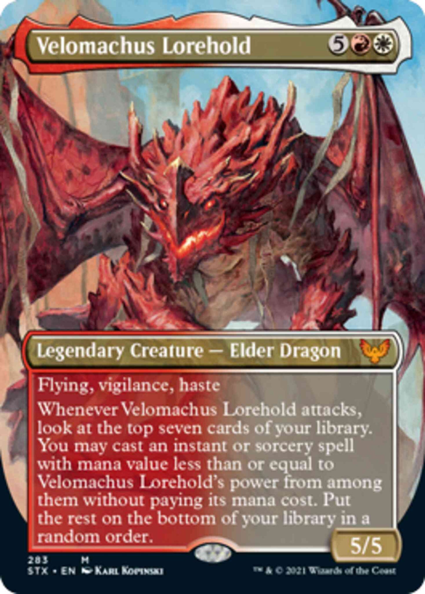 Velomachus Lorehold [283] [Borderless] [Strixhaven: School of Mages] [Non-Foil]