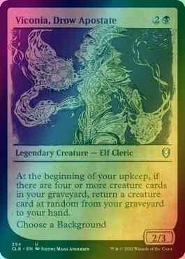 Viconia, Drow Apostate [394] [Rulebook Showcase] [Commander Legends: Battle for Baldur's Gate] [Foil]
