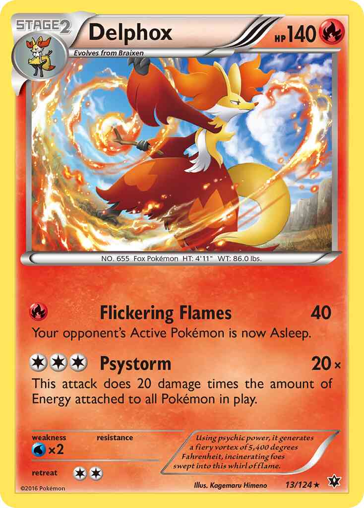 Delphox - 13/124 - Rare Holo [xy10-13] [Holo]