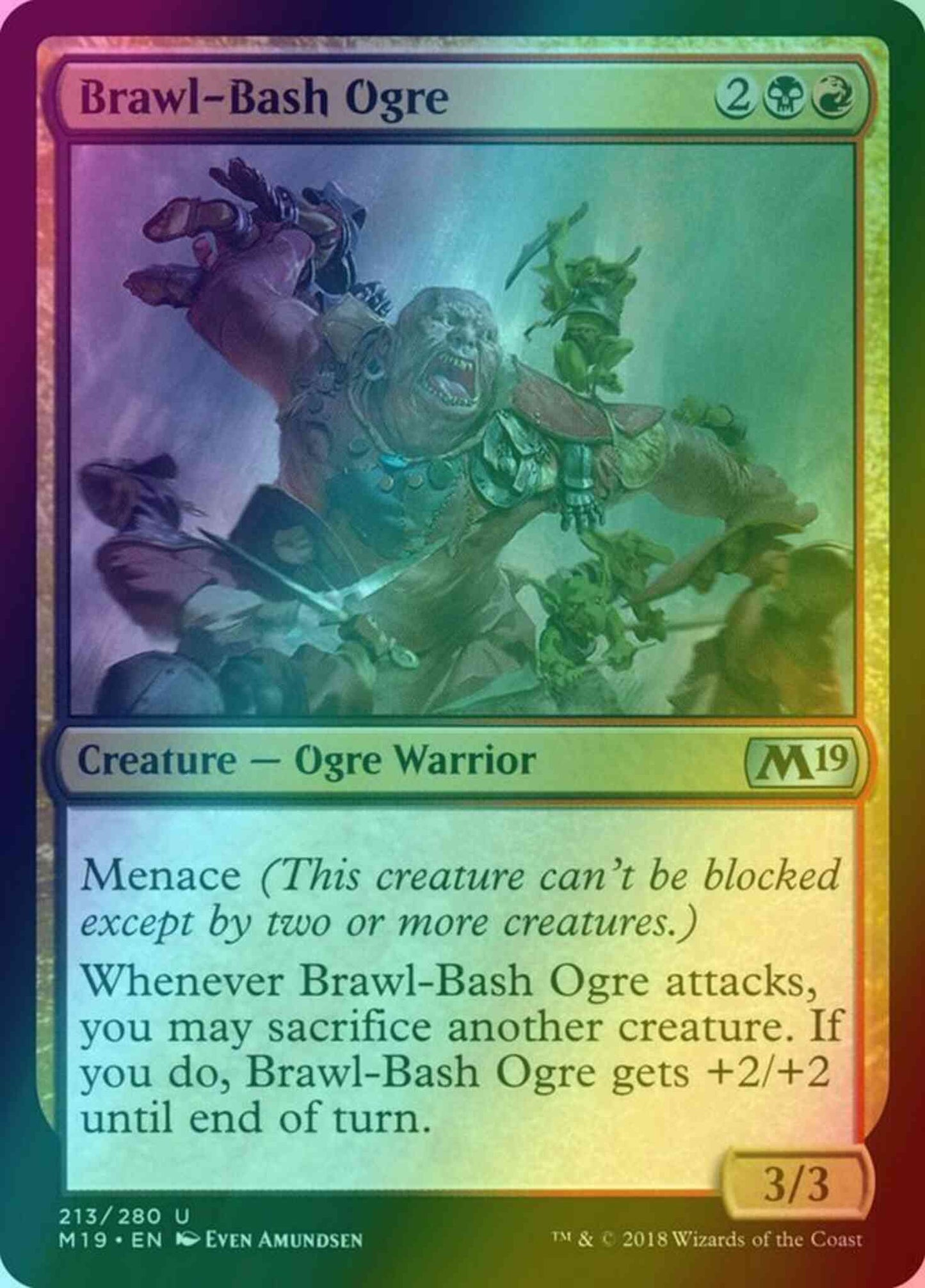 Brawl-Bash Ogre [213] [Core Set 2019] [Foil]