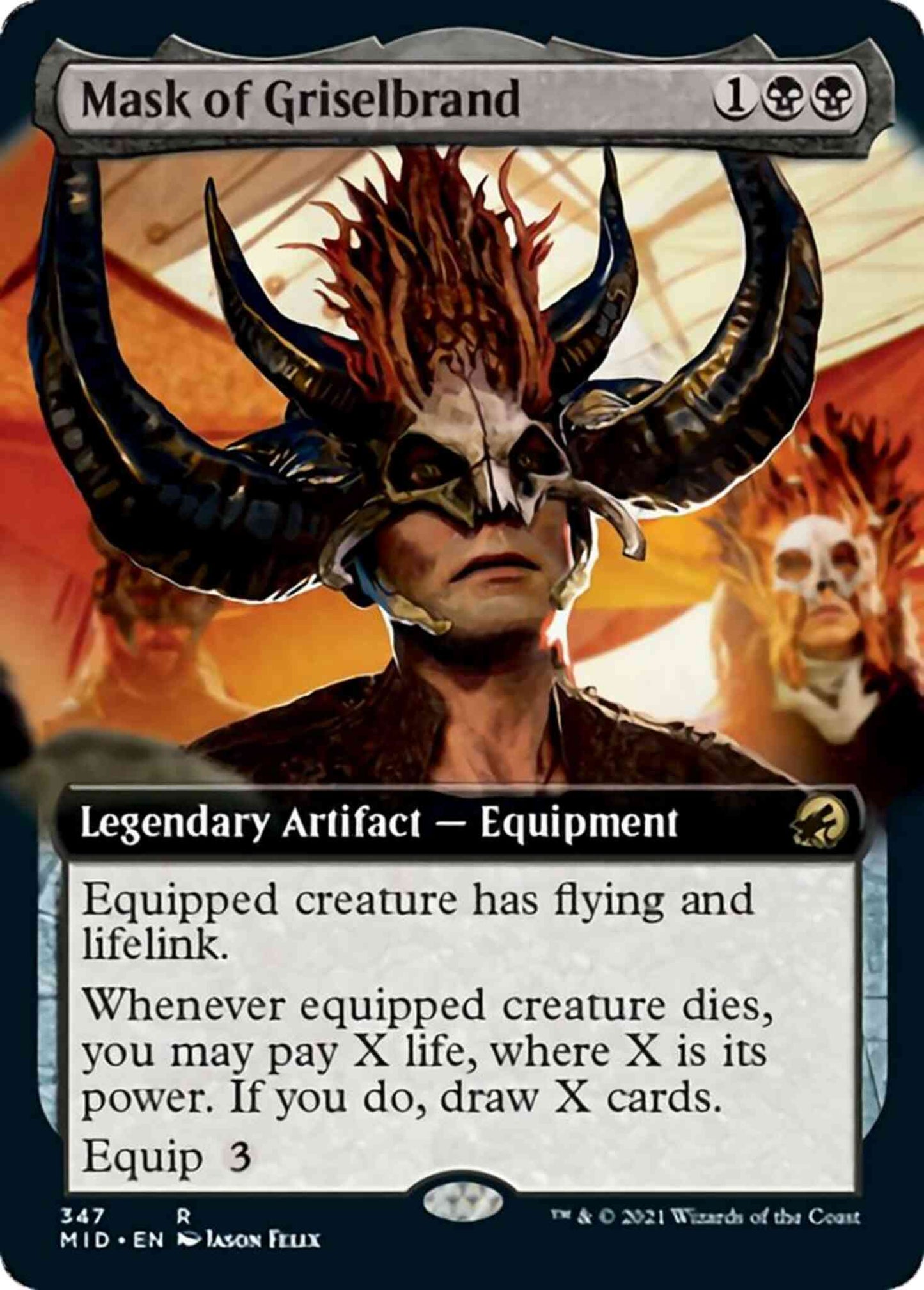 Mask of Griselbrand [347] [Extended Art] [Innistrad: Midnight Hunt] [Non-Foil]