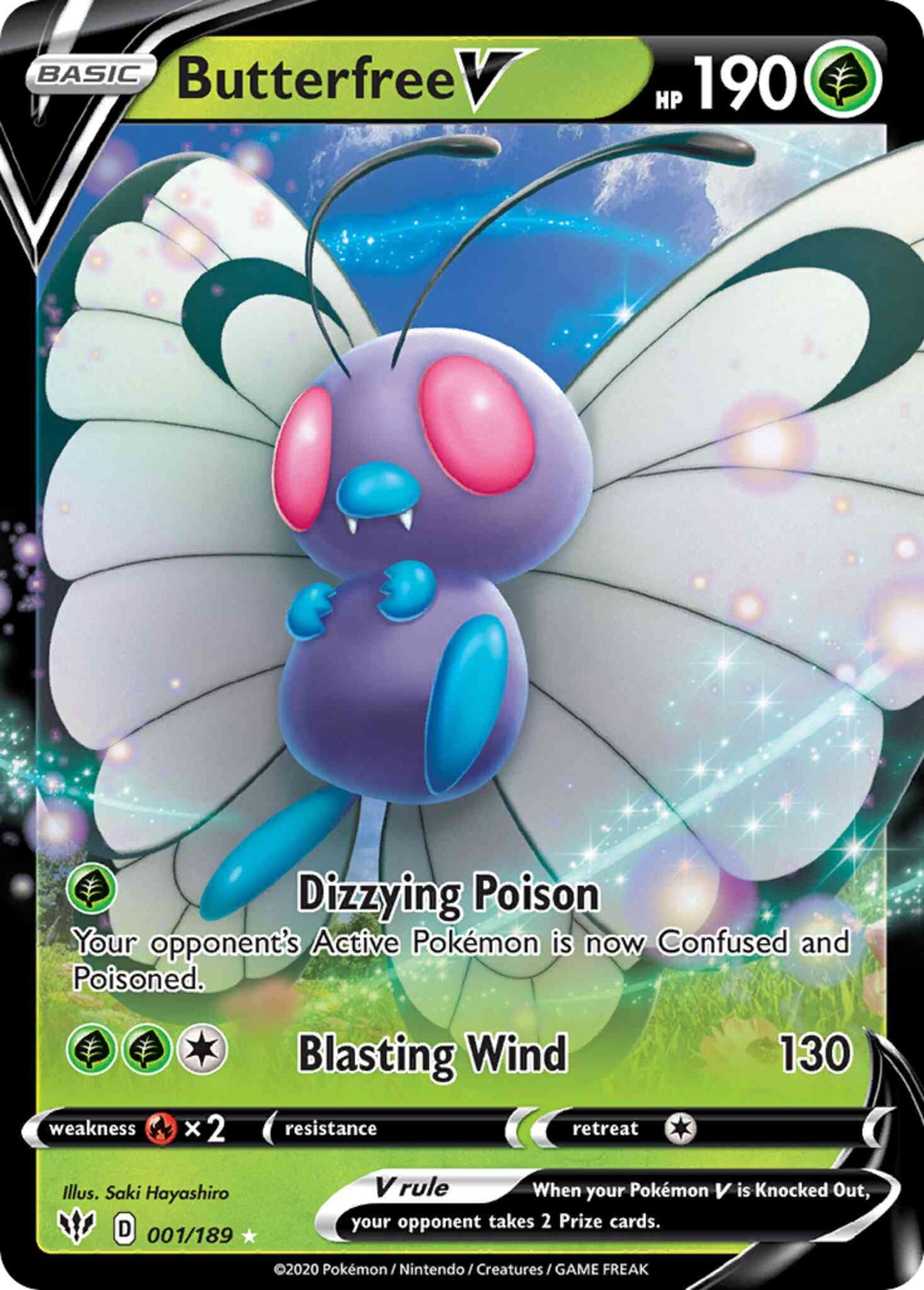 Butterfree V - 001/189 - Rare Ultra [swsh3-001] [Ultra]