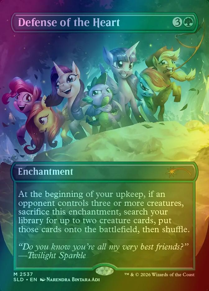 Defense of the Heart [2537] [Borderless] [Friendship is Magic] [Secret Lair Drop] [Foil]