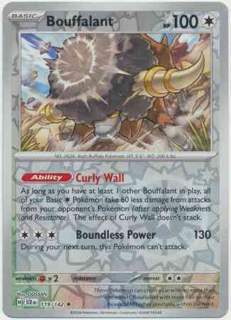 Bouffalant - 119/142 - Rare [sv07-119] [Reverse Holo]