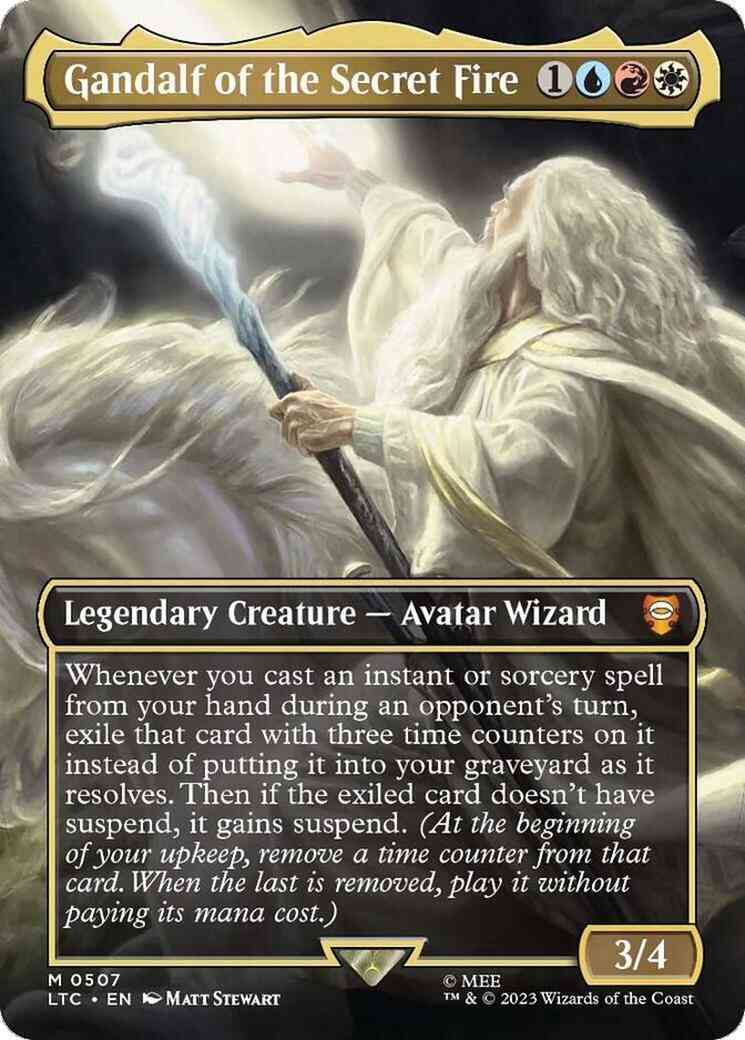 Gandalf of the Secret Fire [507] [Borderless] [The Lord of the Rings: Tales of Middle-earth: Commander] [Non-Foil]