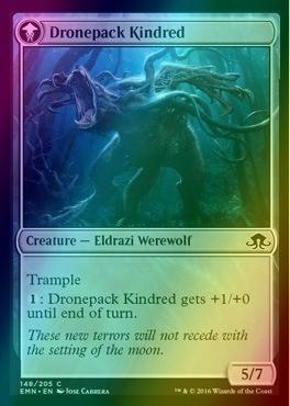 Vildin-Pack Outcast // Dronepack Kindred [148] [Eldritch Moon] [Foil]
