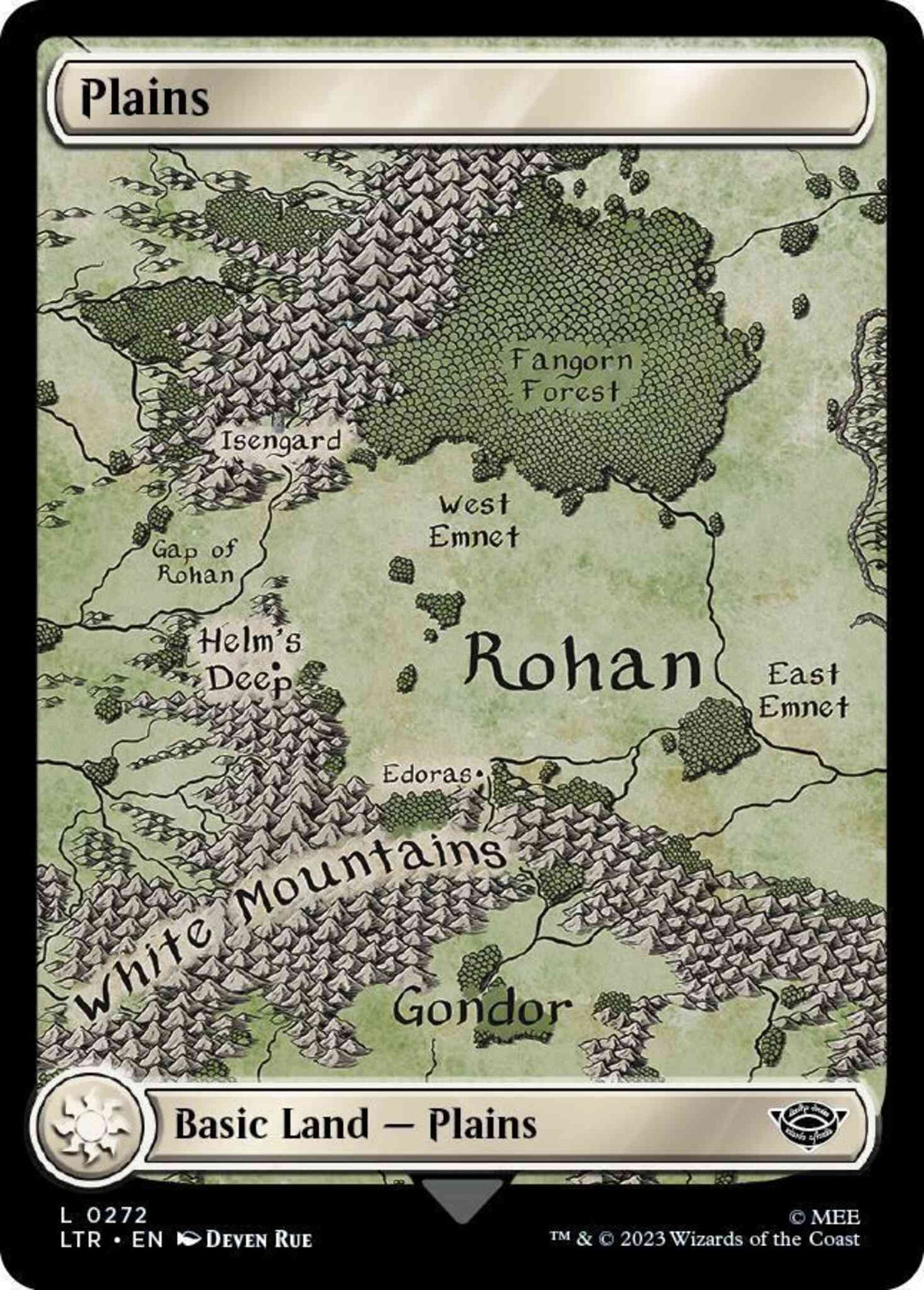 Plains [272] [Full Art] [Map Lands] [The Lord of the Rings: Tales of Middle-earth] [Non-Foil]