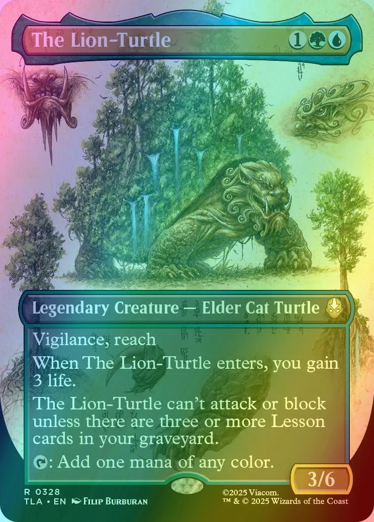 The Lion-Turtle [328] [Borderless] [Field Notes] [Avatar: The Last Airbender] [Foil]