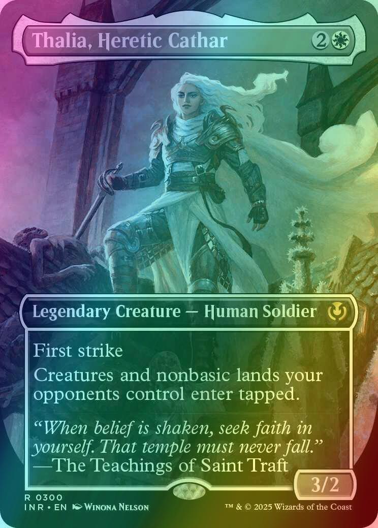 Thalia, Heretic Cathar [300] [Borderless] [Innistrad Remastered] [Foil]