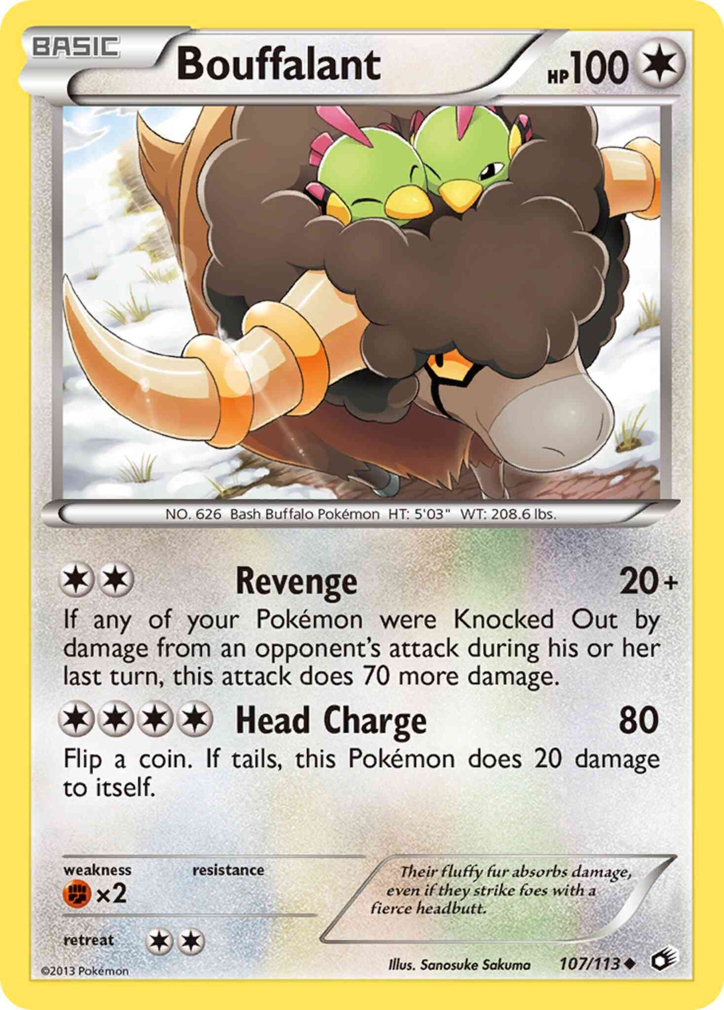Bouffalant - 107/113 - Uncommon [bw11-107] [Reverse Holo]