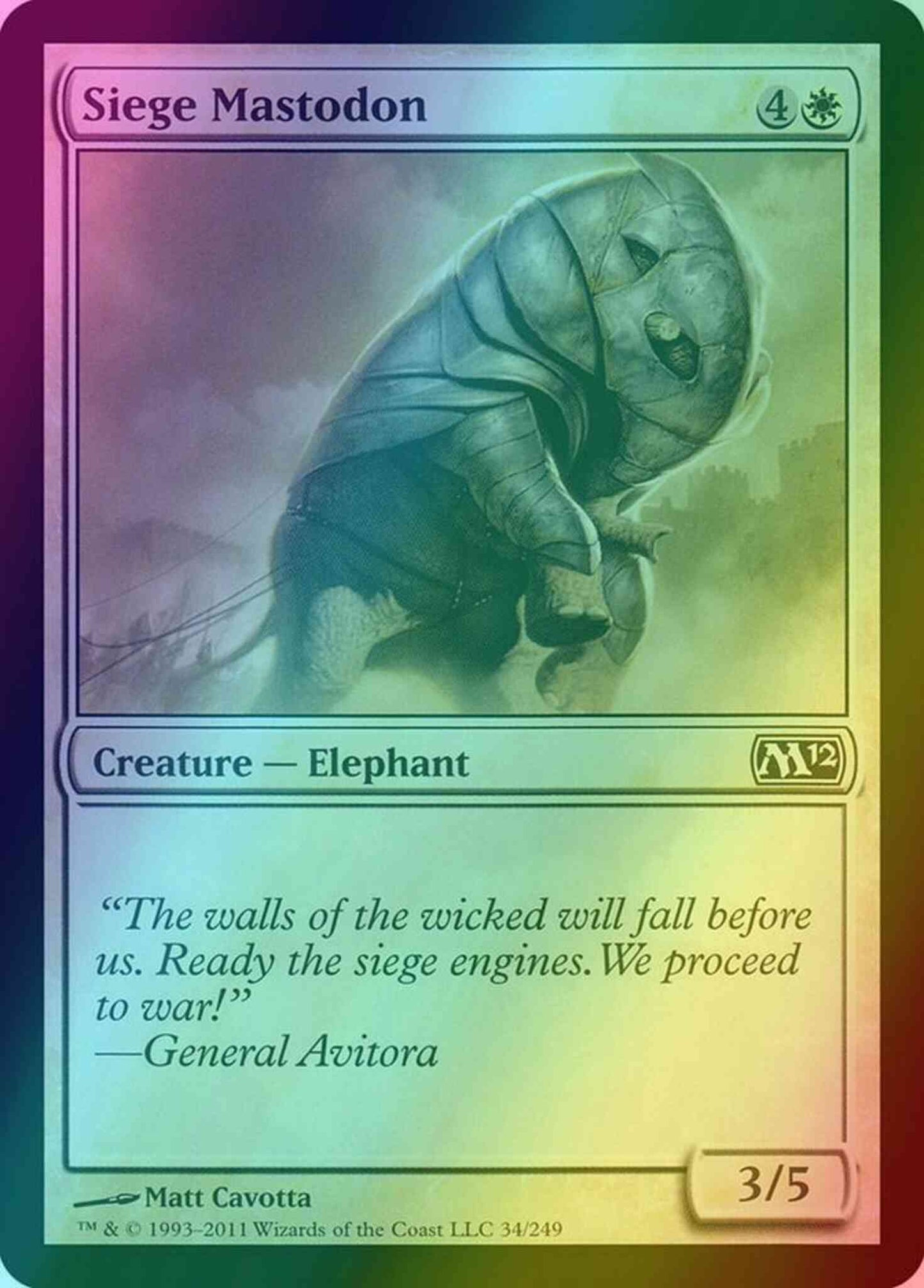 Siege Mastodon [34] [Magic 2012] [Foil]