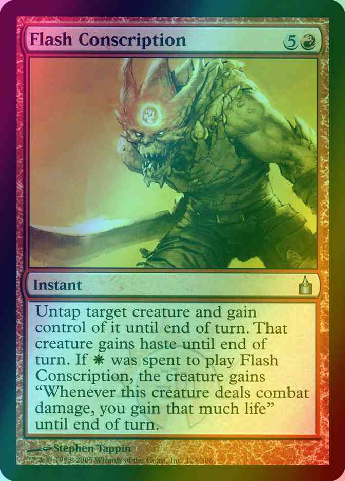 Flash Conscription [124] [Ravnica City Of Guilds] [Foil]