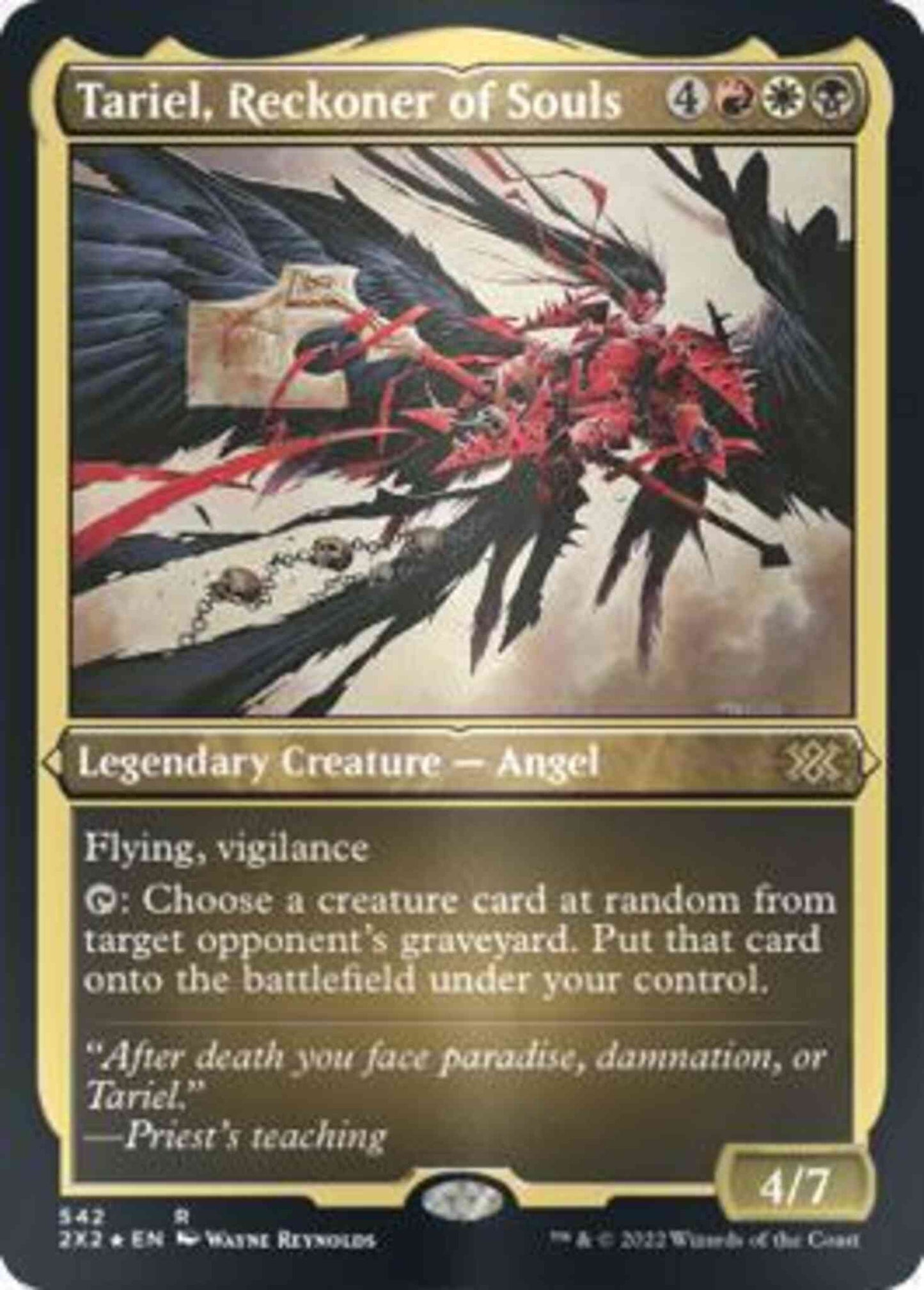 Tariel, Reckoner of Souls [542] [Double Masters 2022] [Etched Foil]