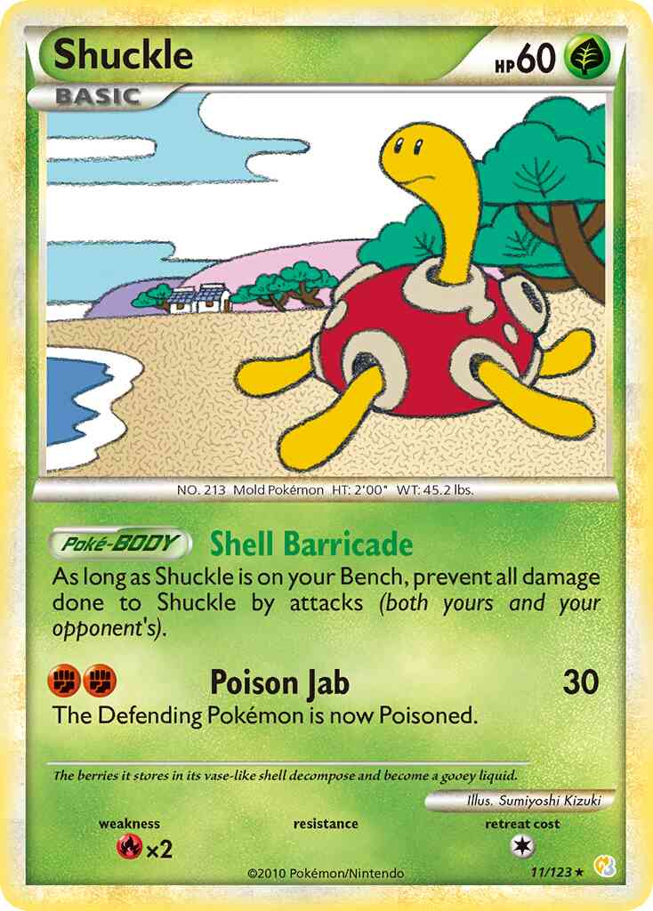 Shuckle - 11/123 - Rare Holo [hgss1-11] [Reverse Holo]