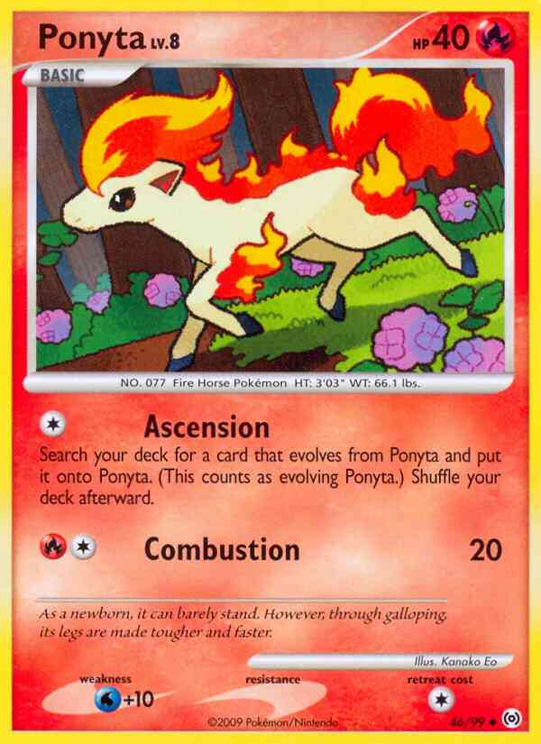 Ponyta - 46/99 - Uncommon [pl4-46] [Reverse Holo]