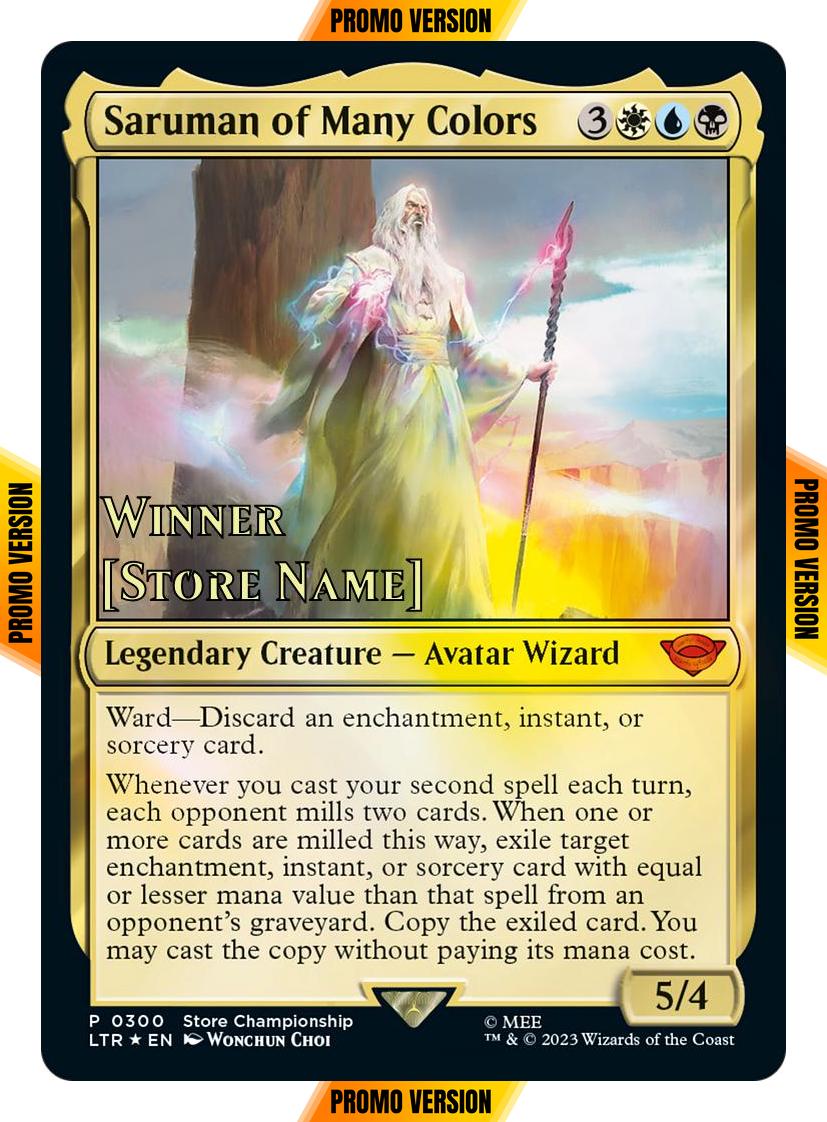 Saruman of Many Colors - Store Stamp [300] [Store Championships] [The Lord of the Rings: Tales of Middle-earth] [Non-Foil]