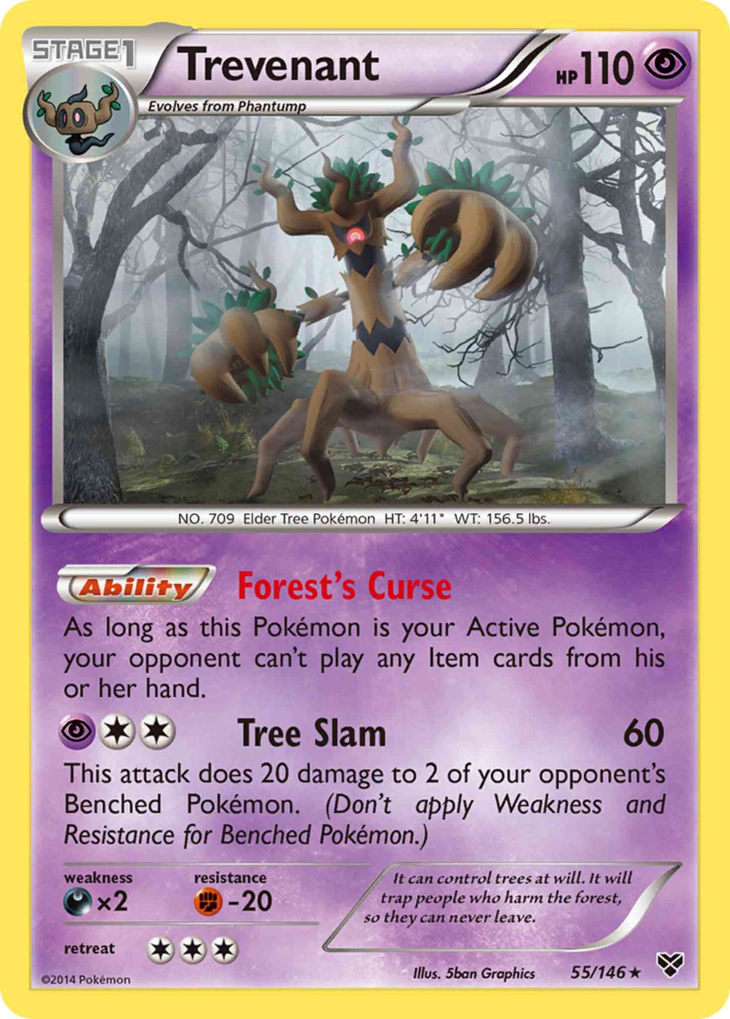 Trevenant - 55/146 - Rare Holo [xy1-55] [Holo]