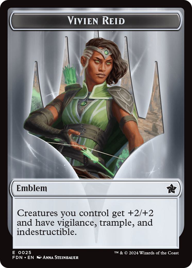 Elf Warrior Token (19) // Vivien Reid Emblem (25) [Foundations: Tokens] [Non-Foil]