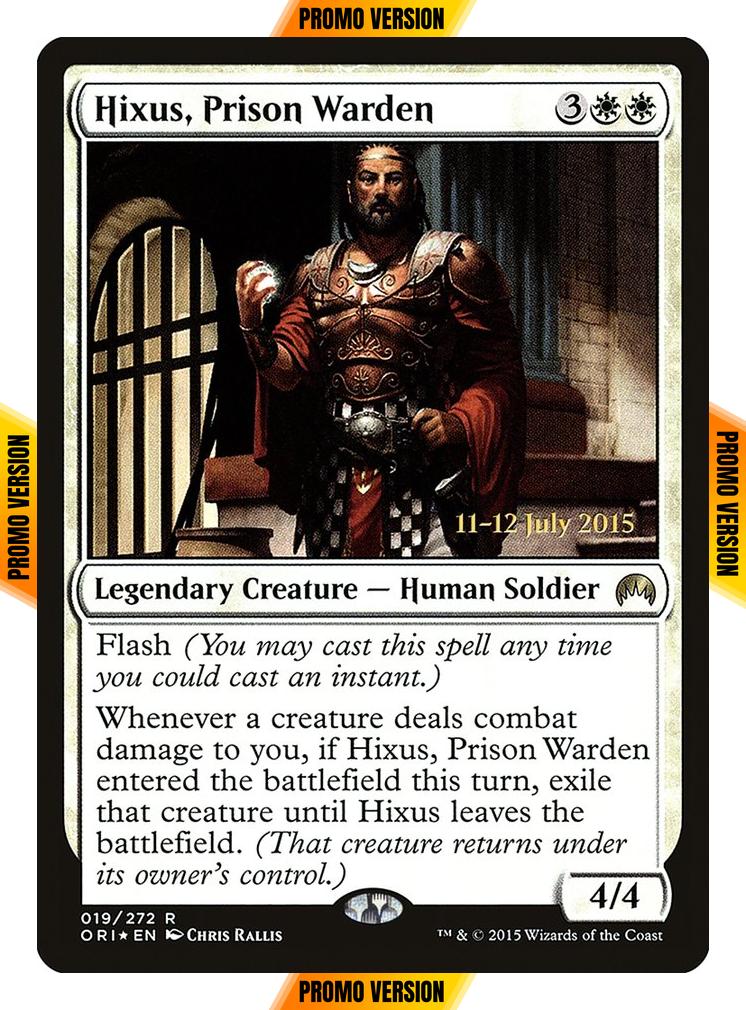 Hixus, Prison Warden [19s] [Magic Origins Promos] [Foil]