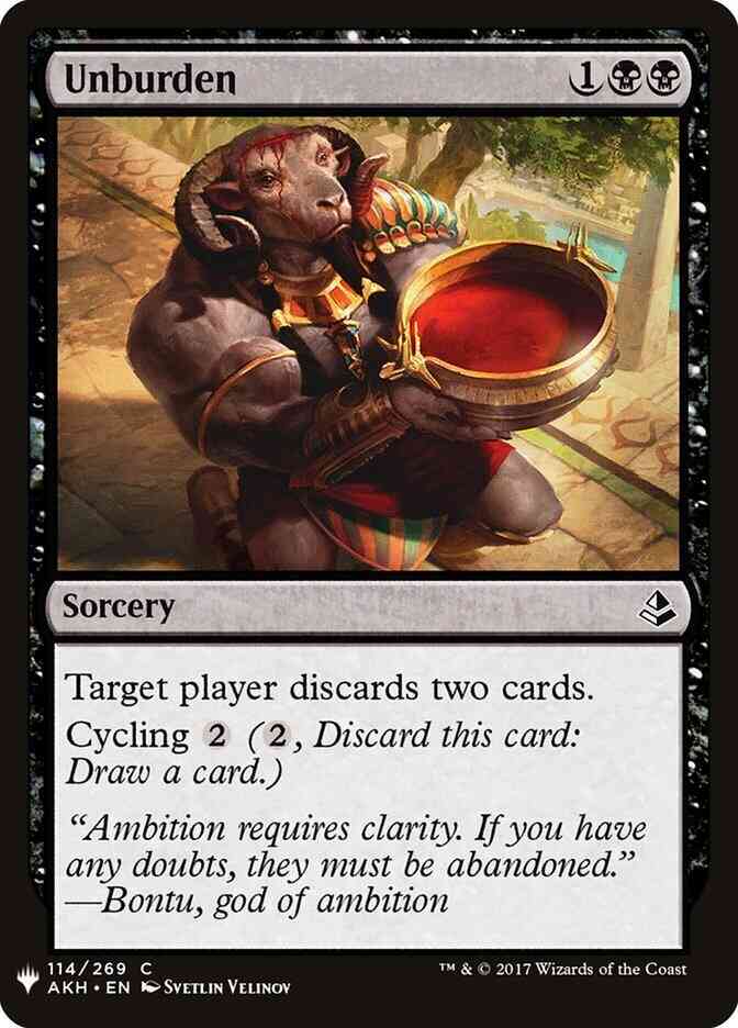 Unburden [AKH-114] [The List] [Non-Foil]