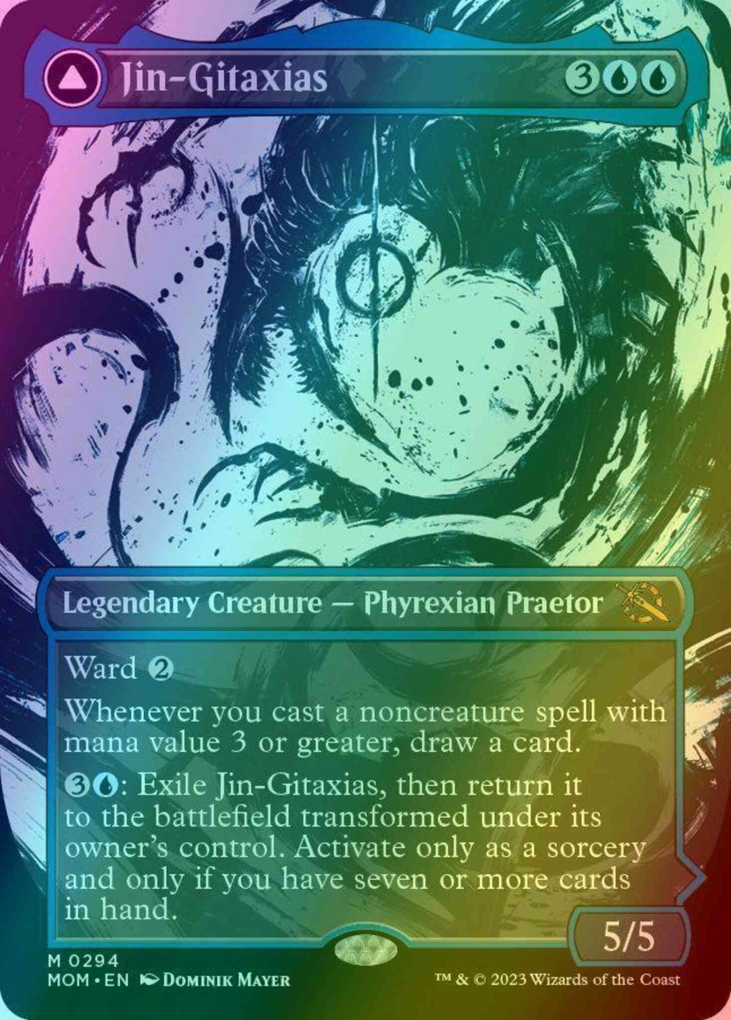 Jin-Gitaxias // The Great Synthesis [294] [Planar Showcase] [March of the Machine] [Foil]