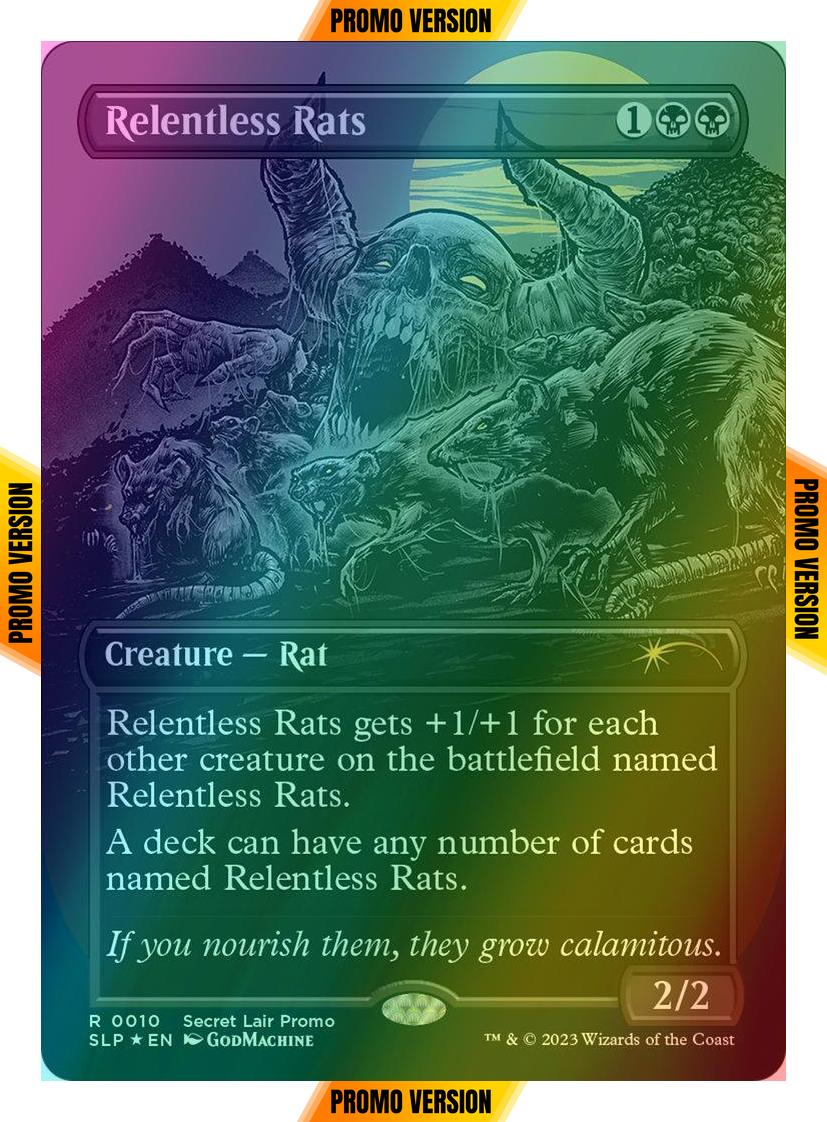 Relentless Rats [0010] [Borderless] [Secret Lair Promo] [Foil]