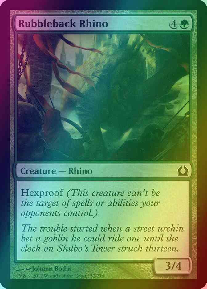 Rubbleback Rhino [132] [Return To Ravnica] [Foil]
