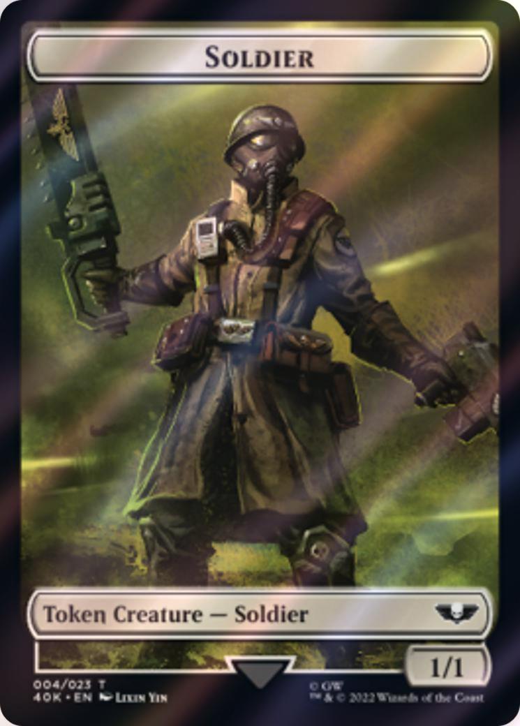 Arco-Flagellant Token (11) // Soldier Token (04) [Universes Beyond: Warhammer 40,000: Tokens] [Surge Foil]