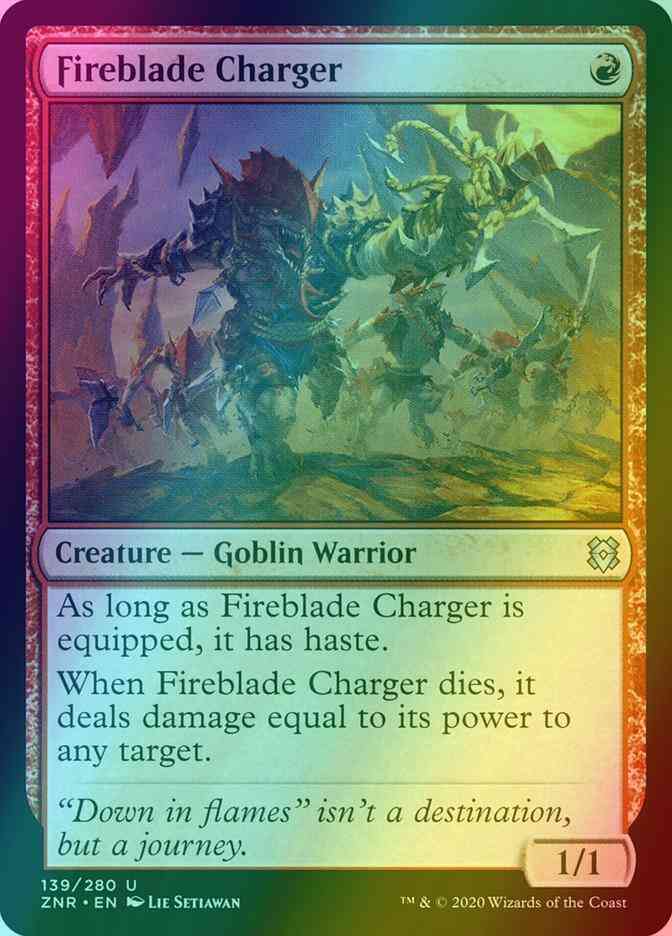 Fireblade Charger [139] [Zendikar Rising] [Foil]
