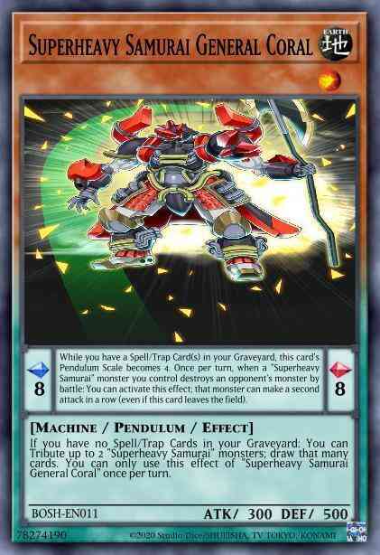 Superheavy Samurai General Coral - MP16-EN182 - Common - 1st Edition