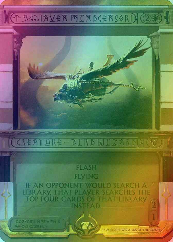 Aven Mindcensor [2] [Masterpiece Series] [Amonkhet Invocations] [Foil]