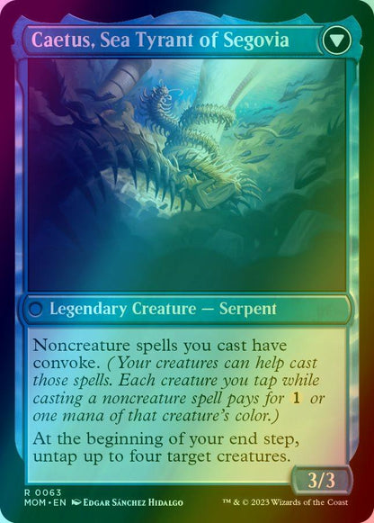 Invasion of Segovia // Caetus, Sea Tyrant of Segovia [63] [March of the Machine] [Foil]