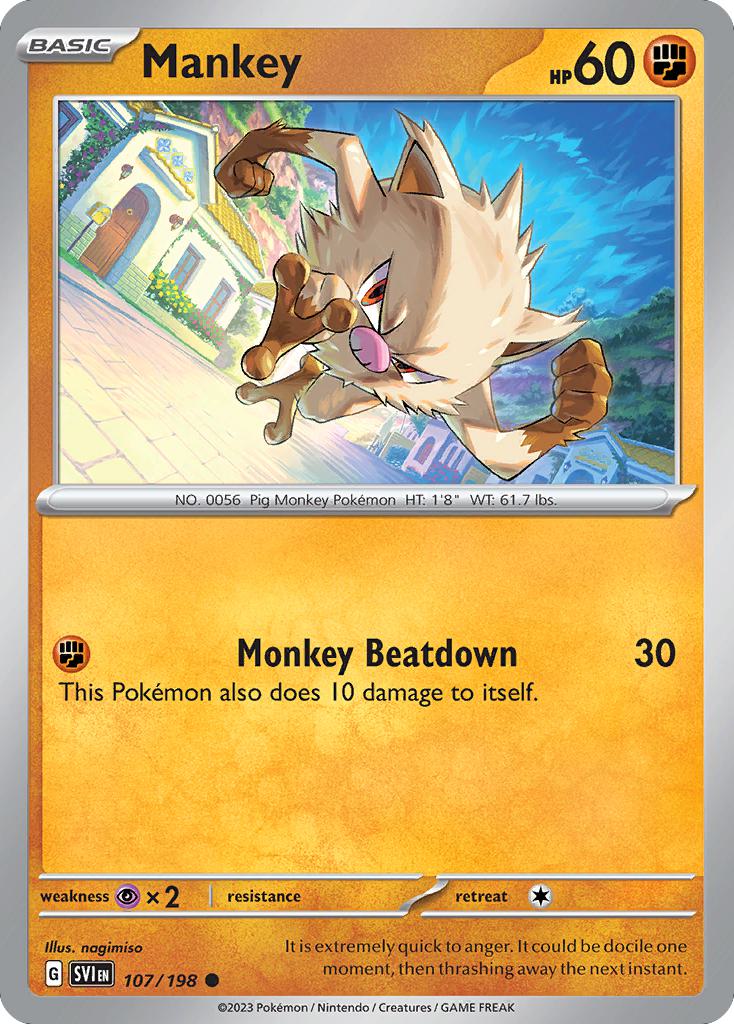 Mankey - 107/198 - Common [sv01-107] [Non-Holo]