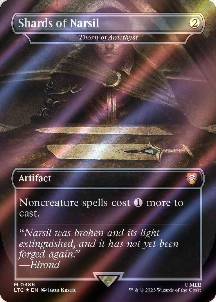 Shards of Narsil - Thorn of Amethyst [386] [Borderless] [Realms and Relics] [The Lord of the Rings: Tales of Middle-earth: Commander] [Surge Foil]