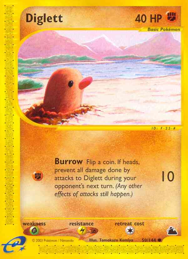 Diglett - 50/144 - Common [ecard3-50] [Reverse Holo]