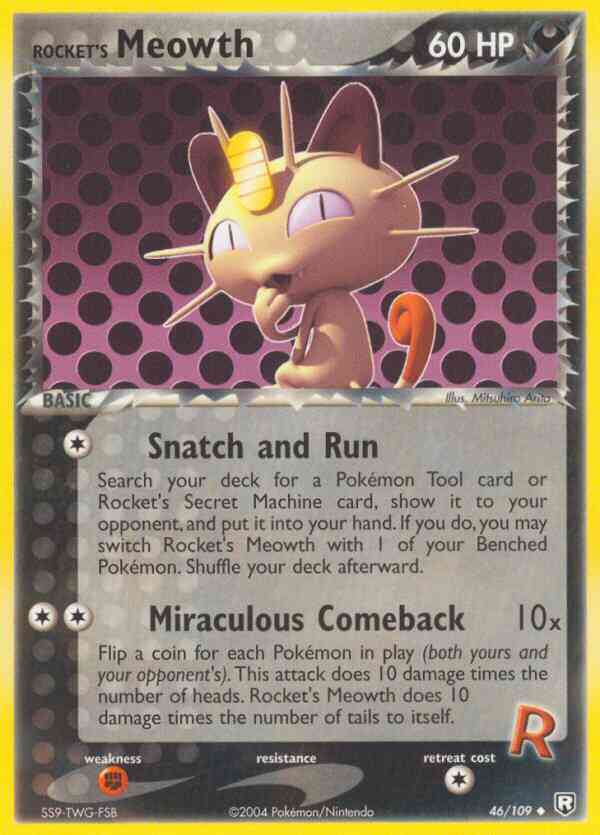 Rocket's Meowth - 46/109 - Uncommon [ex7-46] [Non-Holo]