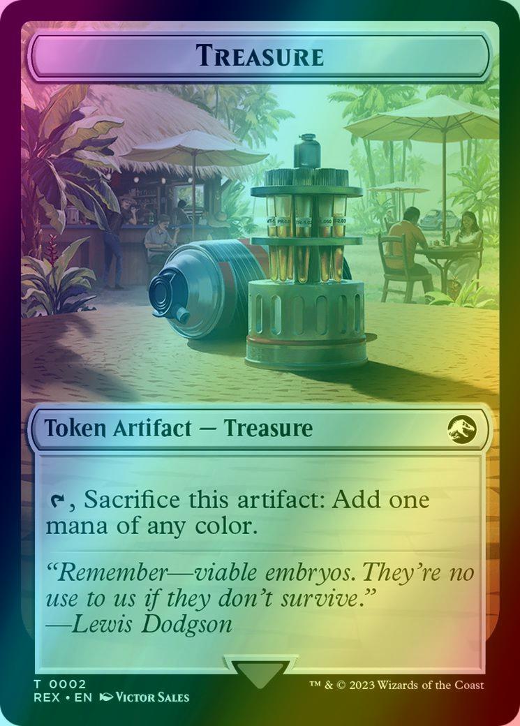 Angel Token (02) // Treasure Token (02) [The Lost Caverns of Ixalan: Tokens] [Foil]