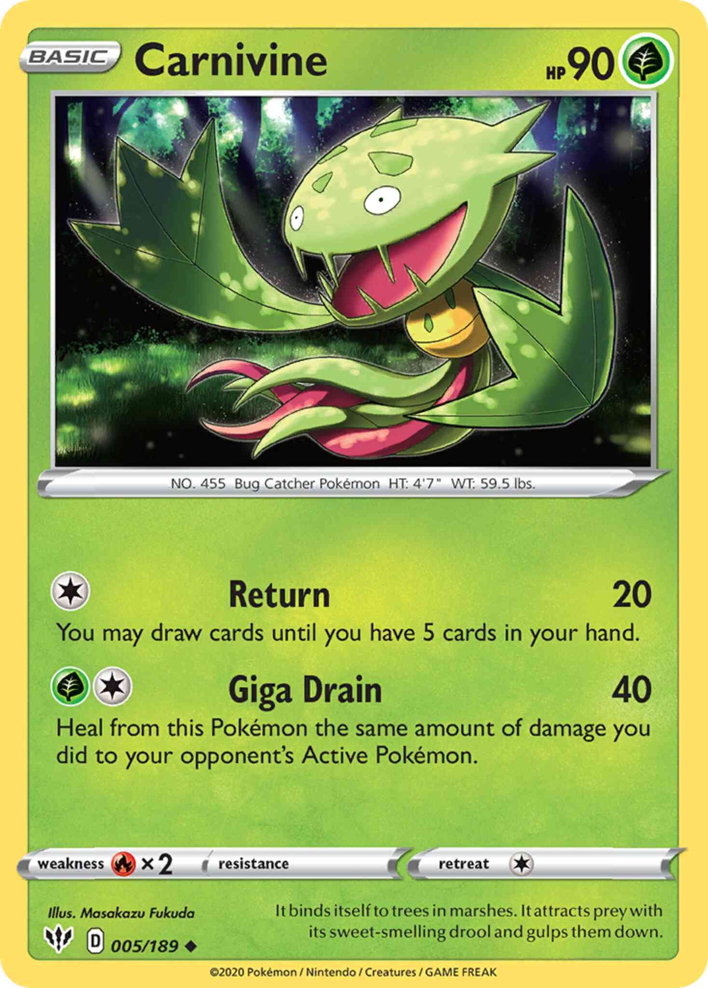Carnivine - 005/189 - Uncommon [swsh3-005] [Non-Holo]